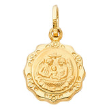 14K Yellow Gold Large Baptism Pendant