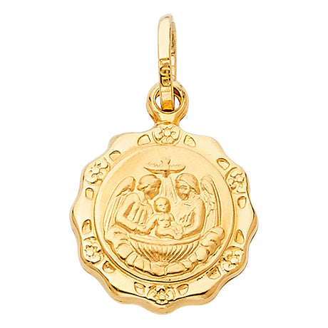 14K Yellow Gold Large Baptism Pendant