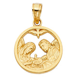 14K Yellow Gold Baptism Cut-Out Pendant