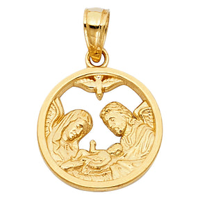 14K Yellow Gold Baptism Cut-Out Pendant