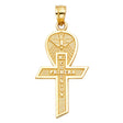 14K Yellow Gold Communion Cross Pendant
