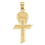 14K Yellow Gold Communion Cross Pendant