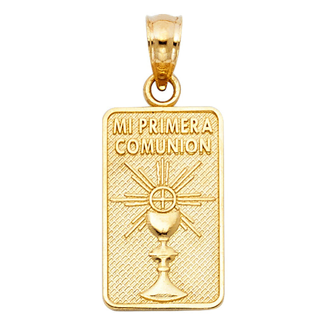 14K Yellow Gold Mi Primera Comunión Pendant