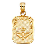14K Yellow Gold Espíritu Santo Dove Pendant