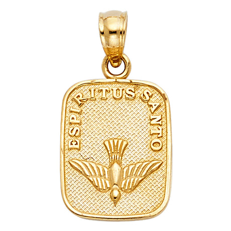 14K Yellow Gold Espíritu Santo Dove Pendant