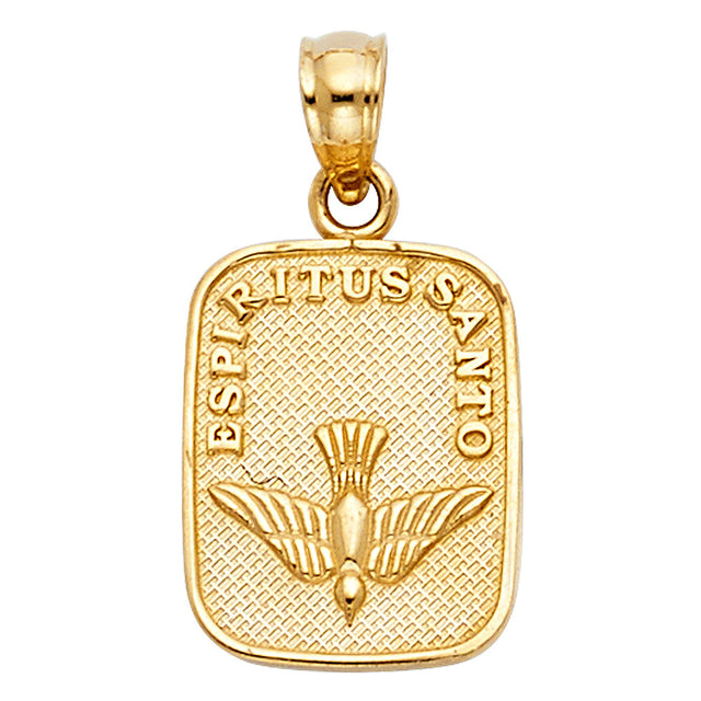 14K Yellow Gold Espíritu Santo Dove Pendant