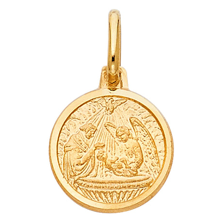 14K Yellow Gold Baptism Medal — Small