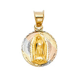 14K Tricolor Gold Guadalupe Medal — Medium
