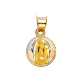 14K Tricolor Gold Guadalupe Medal — Small