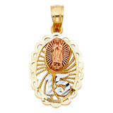 14K Tricolor Gold 15 Years Pendant