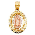 14K Two-Tone Gold Religious Pendant