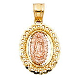 14K Two-Tone Gold Religious Pendant
