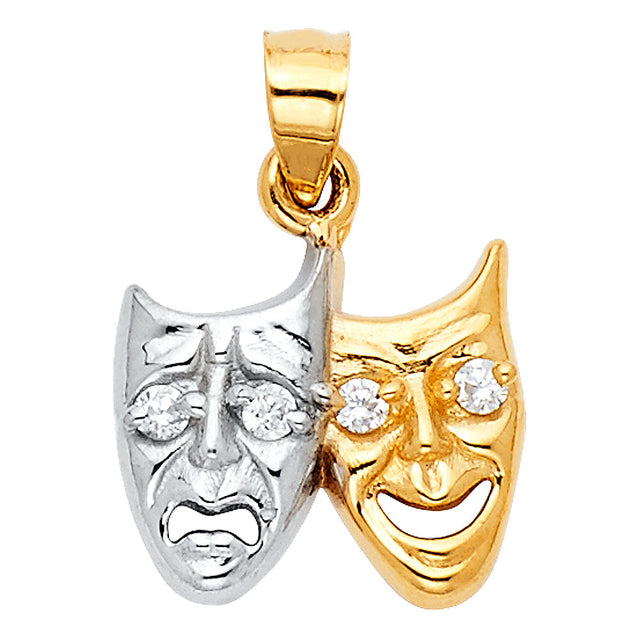 14K Two-Tone Gold Pendant Pendant
