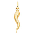 14K Yellow Gold Horn Pendant