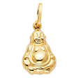 14K Yellow Gold Hollow Buddha Pendant