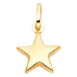 14K Yellow Gold Hollow Star Pendant
