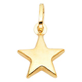 14K Yellow Gold Hollow Star Pendant