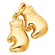 14K Yellow Gold Boxing Gloves Pendant