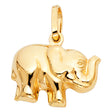 14K Yellow Gold Elephant Pendant