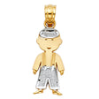 14K Two-Tone Gold Baby Boy Pendant