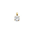 14K Gold 7 mm Round Solitaire Pendant
