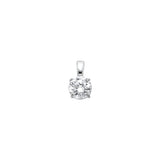 14K Gold 6 mm Round Solitaire Pendant