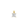 14K Gold 5 mm Princess-Cut Solitaire Pendant