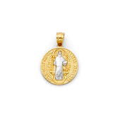 14K Two-Tone Gold San Benito Medal — Medium