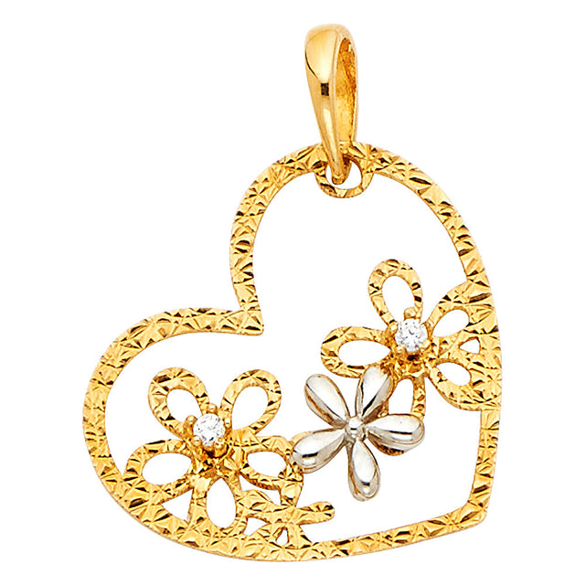 14K Two-Tone Gold Pendant Pendant