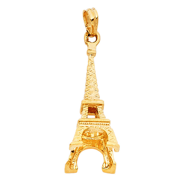 14K Yellow Gold Eiffel Tower Pendant