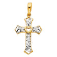 14K Two-Tone Gold Cross Pendant