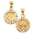 14K Yellow Gold Religious Pendant