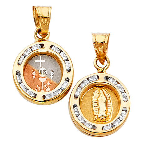 14K Yellow Gold Circle Pendant