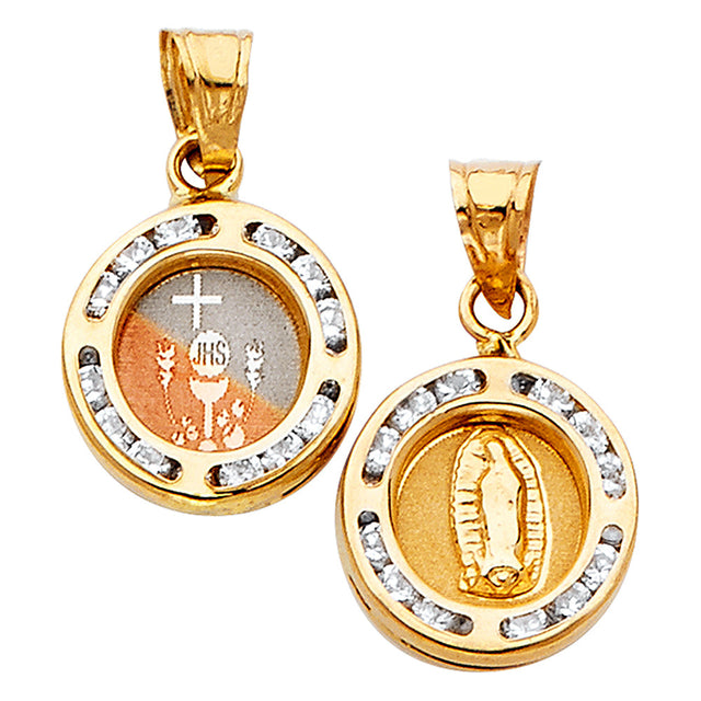 14K Yellow Gold Circle Pendant