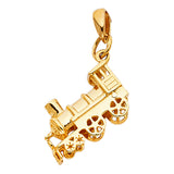 14K Yellow Gold Train Pendant