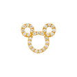 14K Gold Stone-Accented Mouse-Ears Pendant