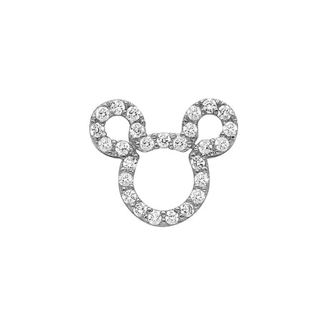 14K Gold Stone-Accented Mouse-Ears Pendant