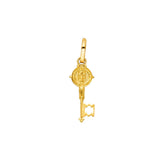 14K Yellow Gold Round San Benito Key Pendant