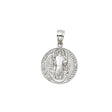 14K White Gold San Benito Round Medal