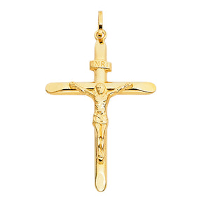 14K Yellow Gold Crucifix Pendant