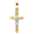 14K Two-Tone Gold Crucifix Pendant
