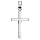 14K Gold Diamond-Cut Cross Pendant