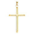 14K Yellow Gold Large Polished Latin Cross Pendant