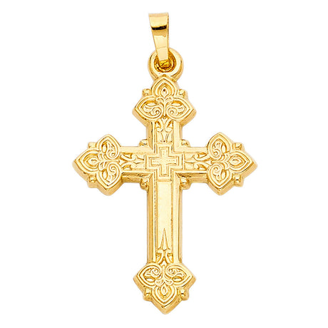 14K Yellow Gold Cross Pendant