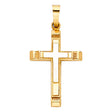 14K Two-Tone Gold Cross Pendant