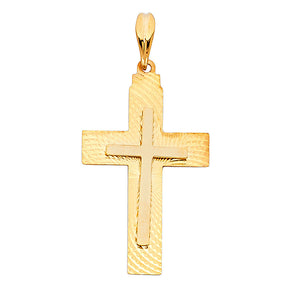 14K Yellow Gold Cross Pendant