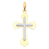 14K Two-Tone Gold Cross Pendant