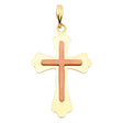 14K Two-Tone Gold Cross Pendant