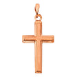 14K Yellow Gold R Latin Design Cross Pendant