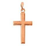 14K Yellow Gold R Latin Design Cross Pendant